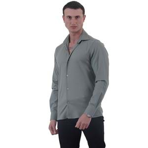 Green Soft Collar Men's Shirt