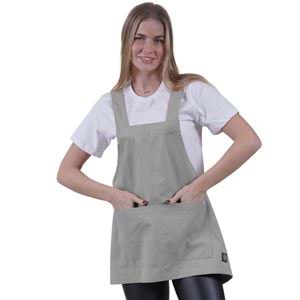 Gray Basic Double Pocket Apron for Chef