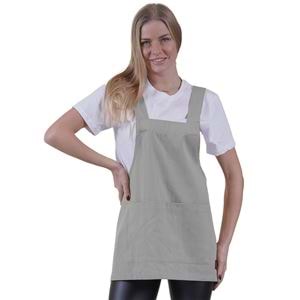 Gray Basic Double Pocket Apron for Chef