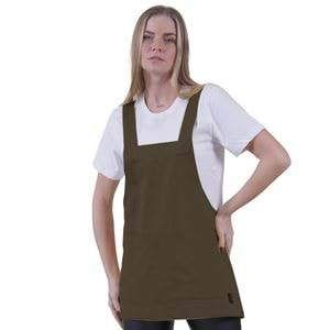 Khaki Green Basic Double Pocket Apron for Chef