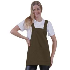 Khaki Green Basic Double Pocket Apron for Chef