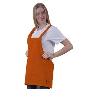 Orange Basic Double Pocket Apron for Chef