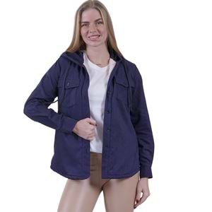 Navy inside Fur Winter Women's Shirt