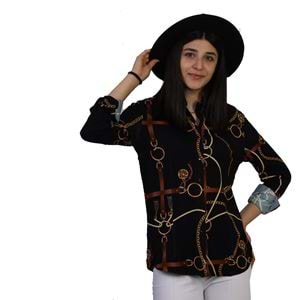 Black Printed Women's Shirt