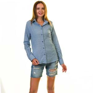 Blue Navy Printed Women's Shirt