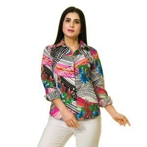 Colorful Digital Printed Designer Women's Shirt