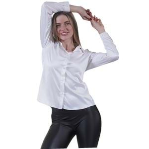 White Women's Satin Shirt