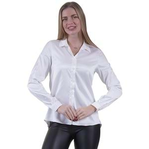 White Women's Satin Shirt