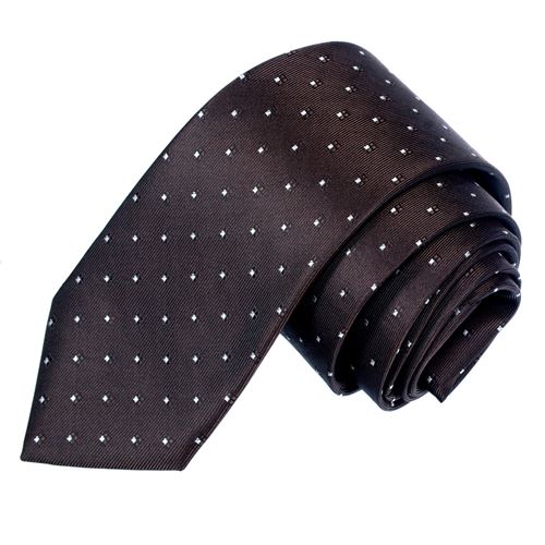 Brownish Squares Handmade Necktie