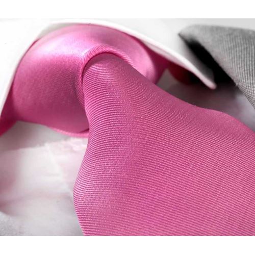 Pembe Sade Italian Kravat