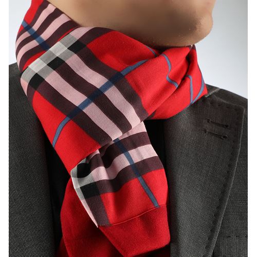 Red Plaid Two-sided Scarf