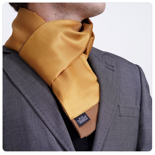Golden Geometric Designer Mens Scarf