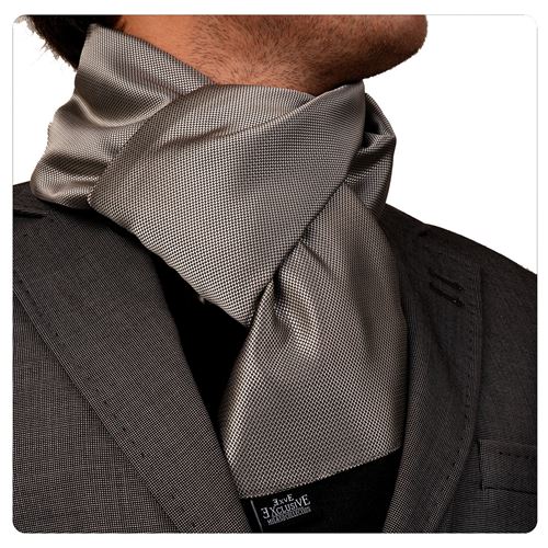 Gray Birds Eye Geometric Classic Mens Scarf