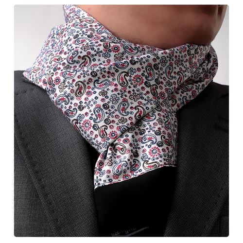 Navy Red Double Sided Scarf