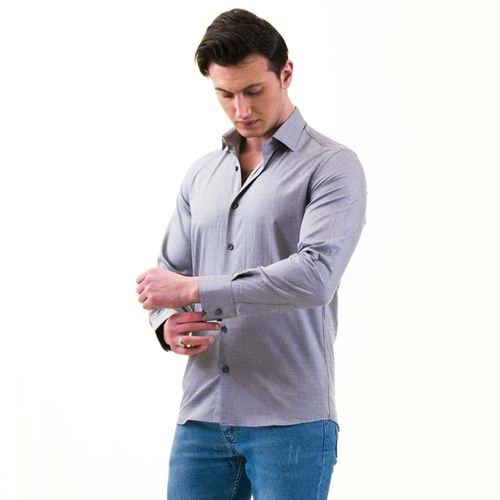 Gray & Blue Oxford Men's Shirt