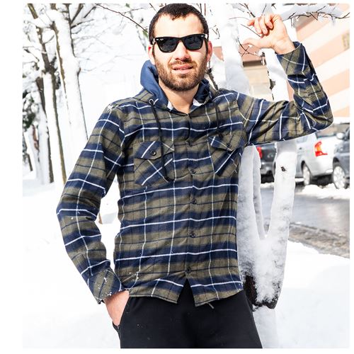 AQ Men's Hooded Shirt