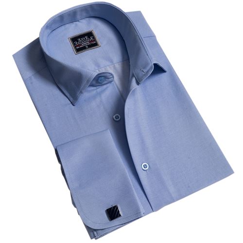 Blue Classic French Cuff Shirt