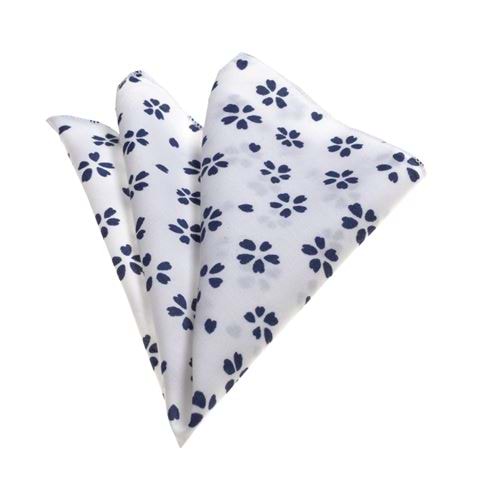 Blue FLoral Pocket Square