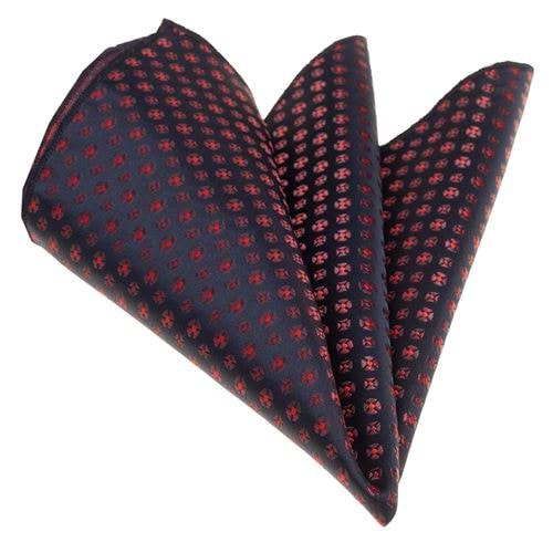 Red Navy Designer Pocket Square