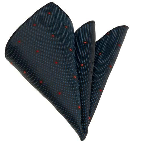 Navy Squares Pocket Square
