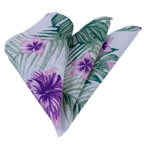 Green Lilac Hawaiian Pocket Square