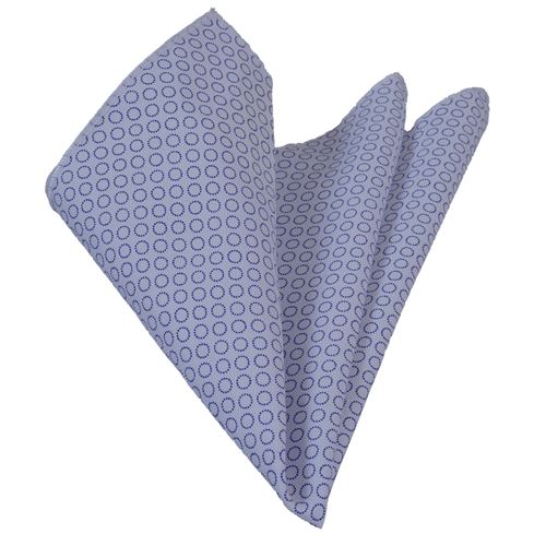 Blue Geometric Designer Pocket Square