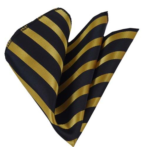 Yellow and Black Striped Bee Pocket Square