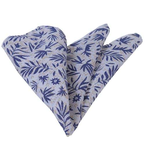 Veige Navy Hawaiian Pocket Square