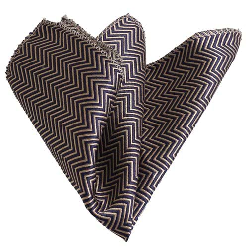 Black Gold Zig Zag Designer Pocket Square