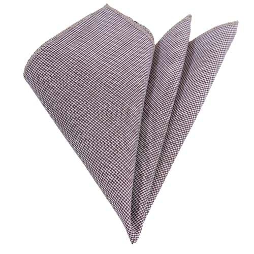 Beige Brown Crowbar Patterned Cotton Collar Handkerchief