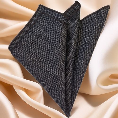 Gray Wool Pocket Square