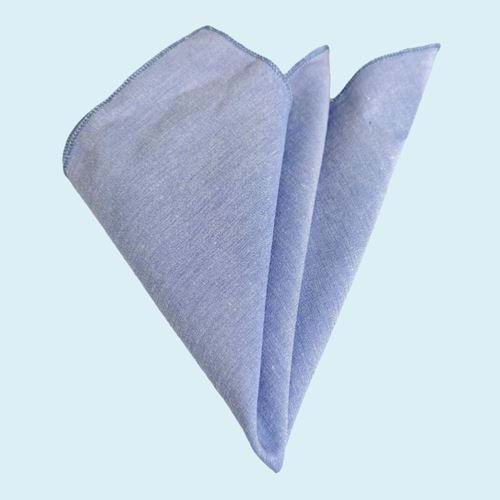 Sky Blue 100% Cotton Pocket Square