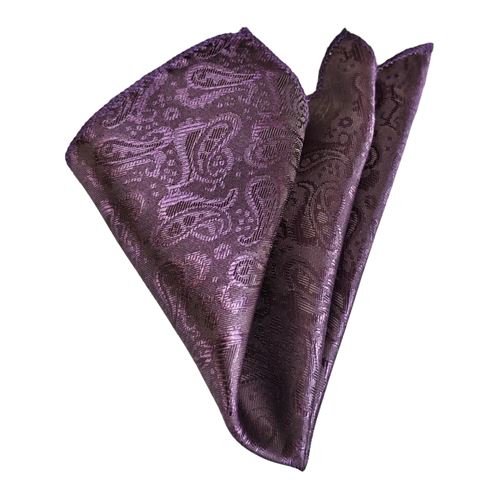 Purple Paisley Pocket Square