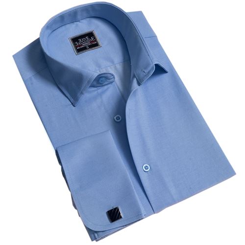Blue Classic French Cuff Shirt