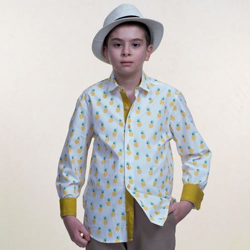 Pineapple Printed Kids Dress Shirt