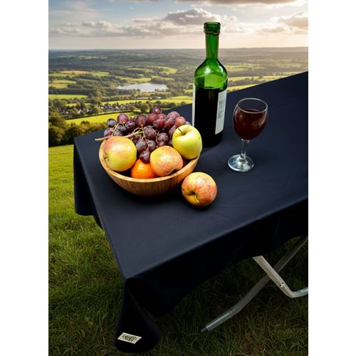 Navy Solid White Camper Table Cover