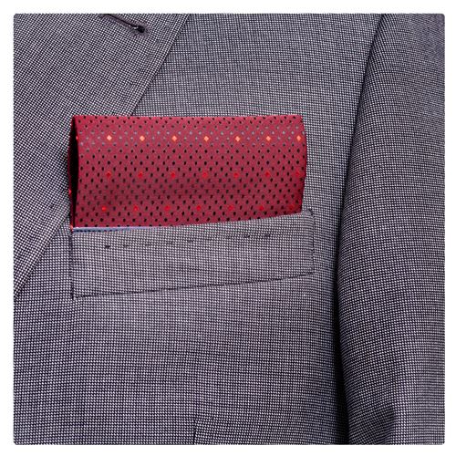 Burgundy Black Polka Dot Pre Folded Hanky