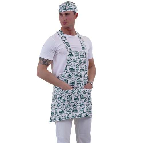 Green Natural Camper Double Pocket Apron for Chef