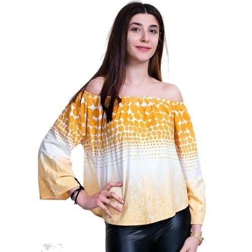 Yellow Polka Dot Women Blouse