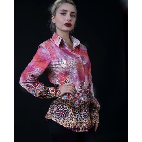 Pink Designer Women's Shirt