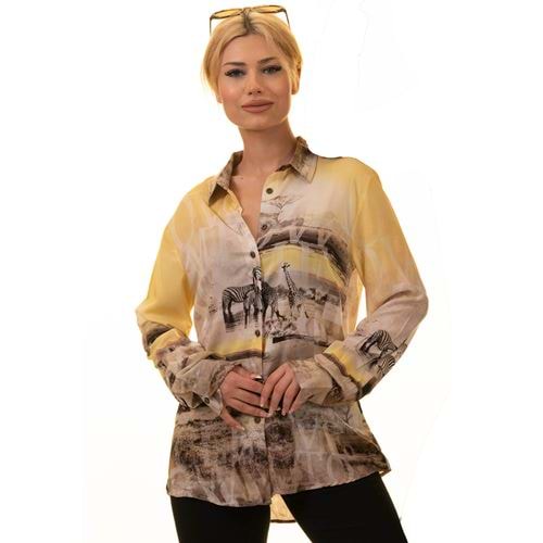 Zebra and Madacascar Forest Style Designer Women's Shirt