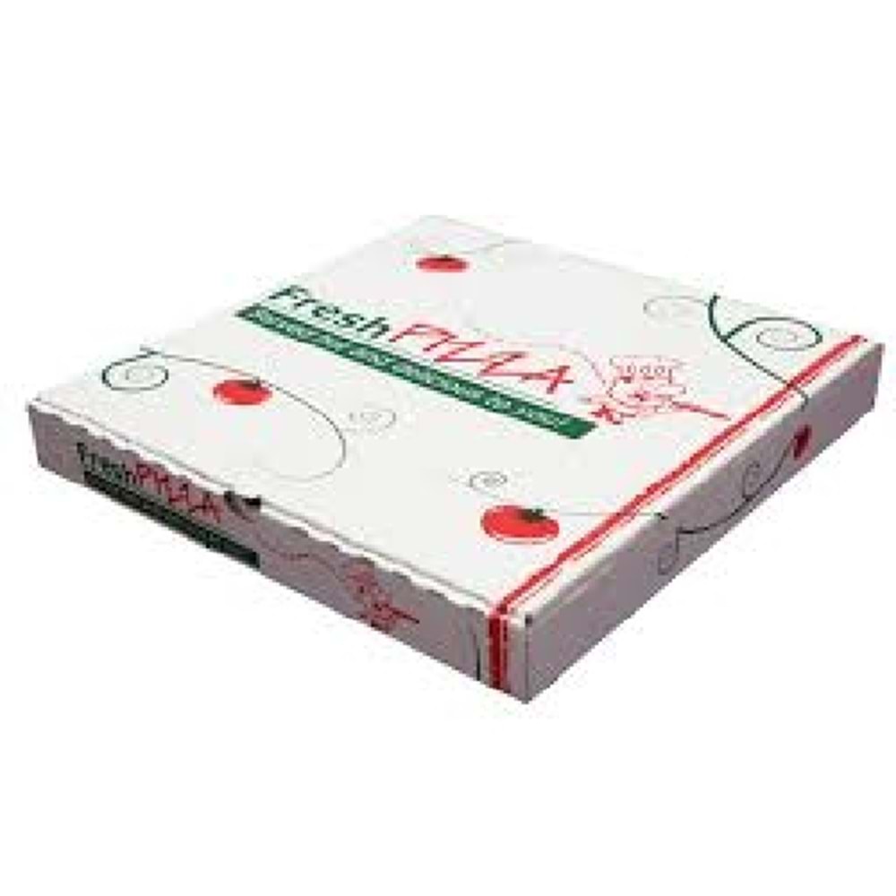 Özel Baskılı Karton Pizza Kutusu 30 Cm x 30 Cm x 4 Cm