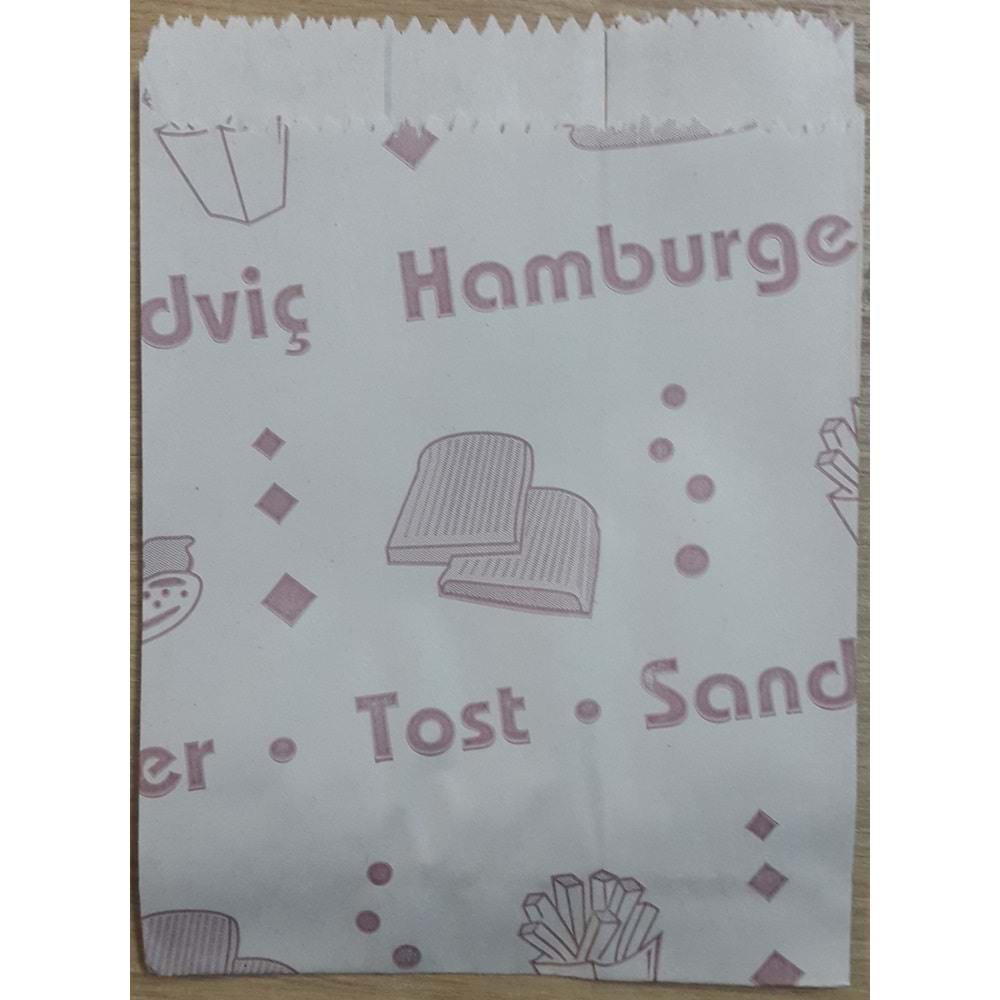 Küçük Boy Körüklü Sandviç Kese Kağıdı 11,5 Cm x 16 Cm 10 Kg