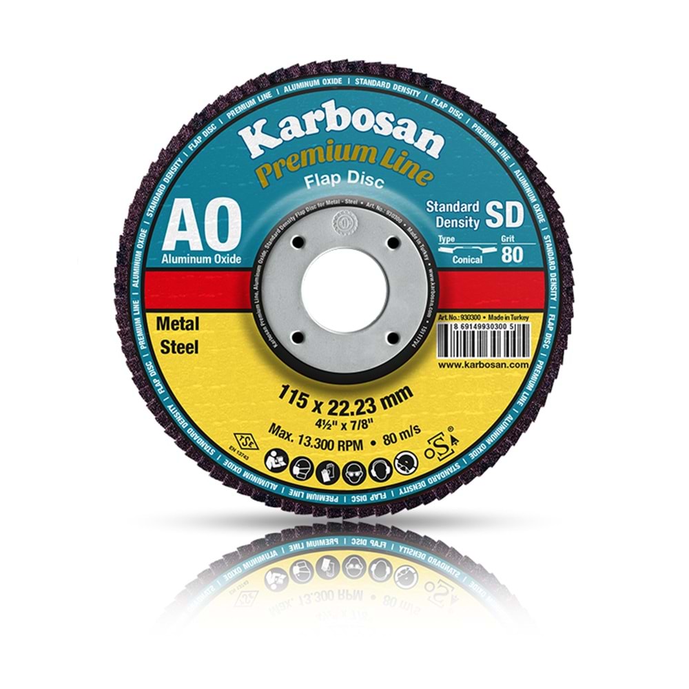 Karbosan AO Flap Disk Zımpara 115mm 40 Kum