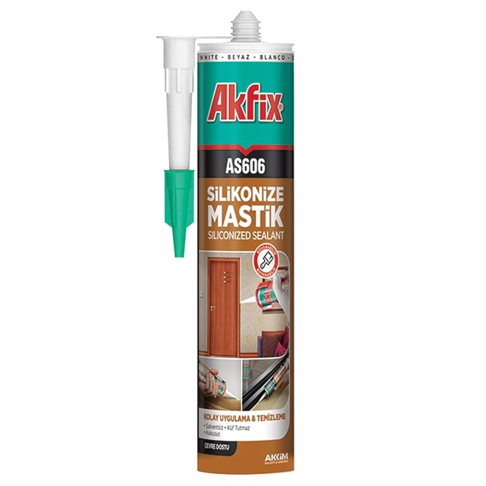 Akfix Silikonize Mastik Altınmeşe AS606 500gr