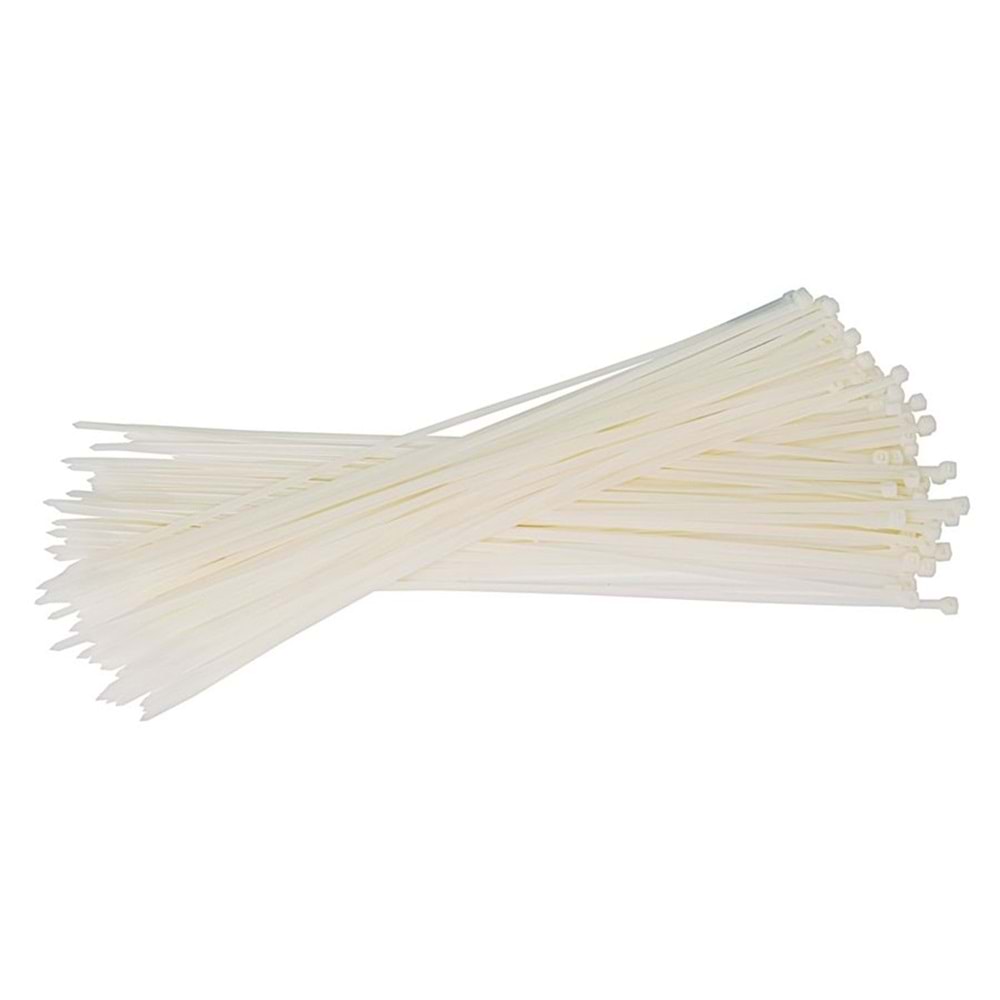 Cırt Kelepçe Kablo Bağı Beyaz 3,6x150mm 100 Ad