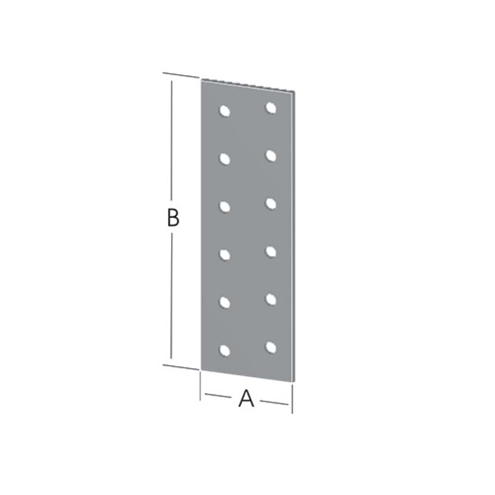 Düz Bağlantı Sac Gönye 40x120mm