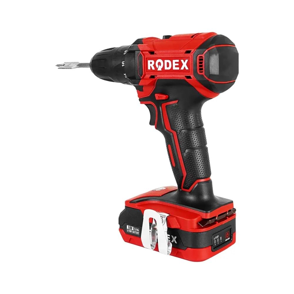 Rodex RDX3365 Akülü Şarjlı Vidalama Matkap 18V 2.0Ah
