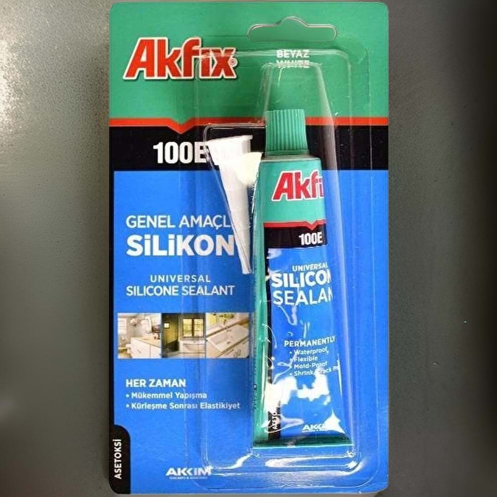 Akfix 100E Tüp Silikon Beyaz 50ml