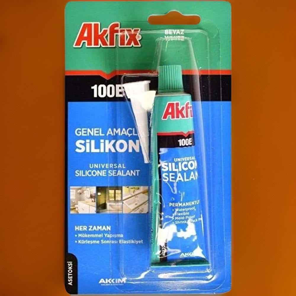 Akfix 100E Tüp Silikon Beyaz 50ml